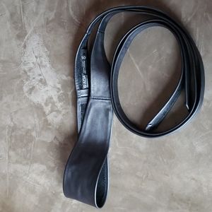 ADA Black Leather Wrap Belt